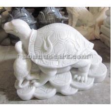 Rùa đá cẩm thạch trắng
