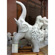 Tượng voi cẩm thạch trắng 4