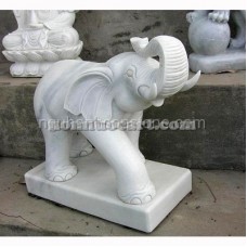 Tượng voi cẩm thạch trắng