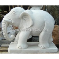 Tượng voi cẩm thạch trắng 2