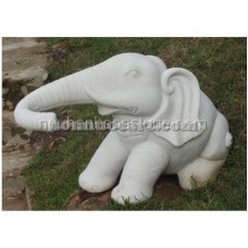 Tượng voi cẩm thạch trắng 3
