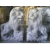 Sư tử cặp đá cẩm thạch trắng (30cm)